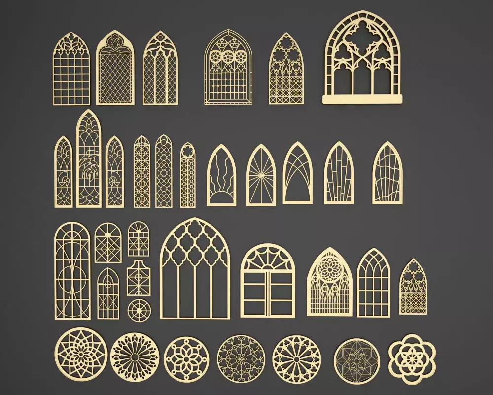 Gothic Windows Collections 2 3D model