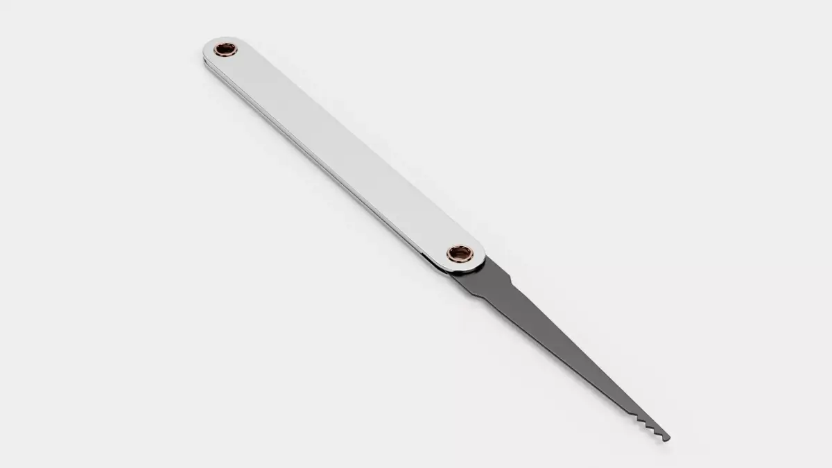Lockpick V1 - Saw Rake Steel Pick Handtool 3D model