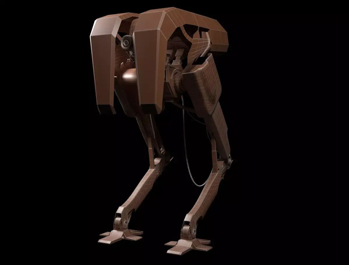 Long Legged Robot Low-poly 3D model