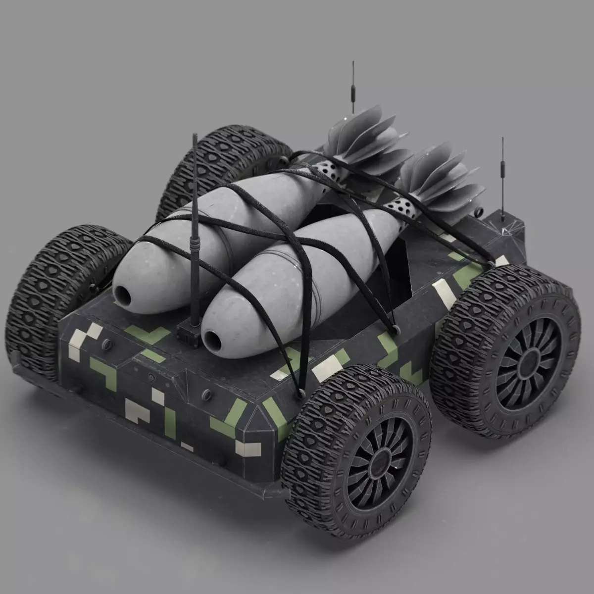 Ratel S Anti Tank Drone with Mortar Rounds 3D model
