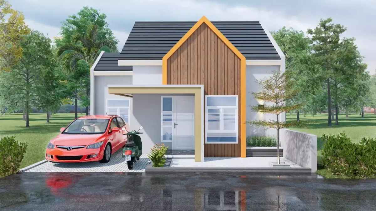 One floor Minimalist Modern House Design  3D model purchase