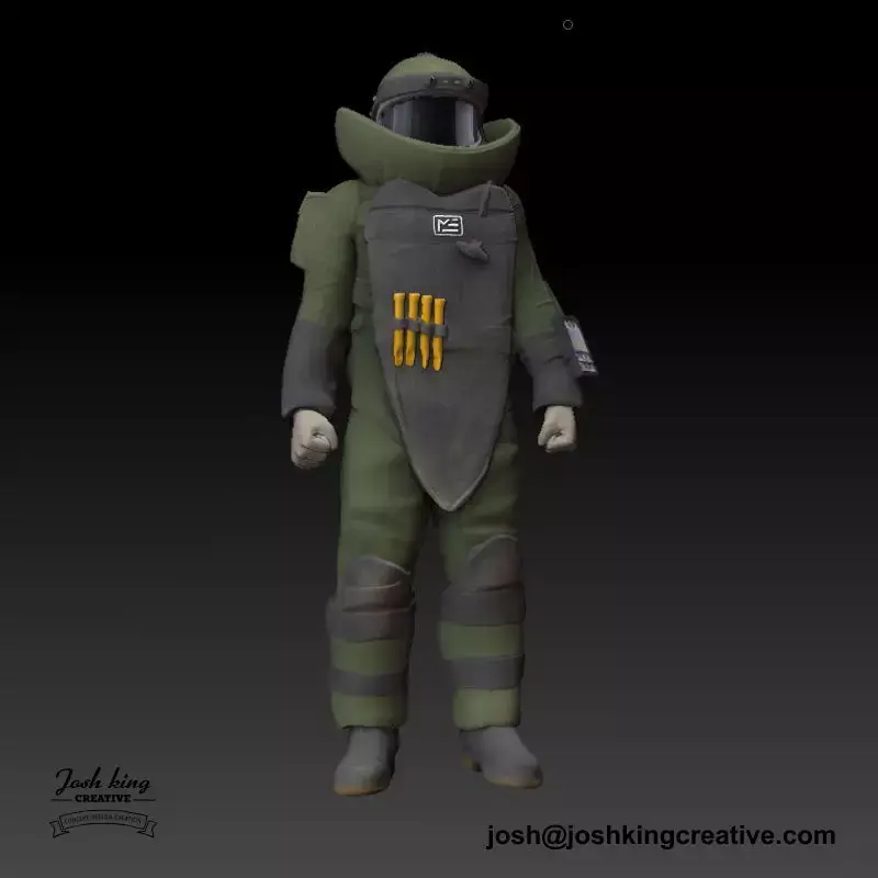 EOD Tech in bomb suit 3D print model