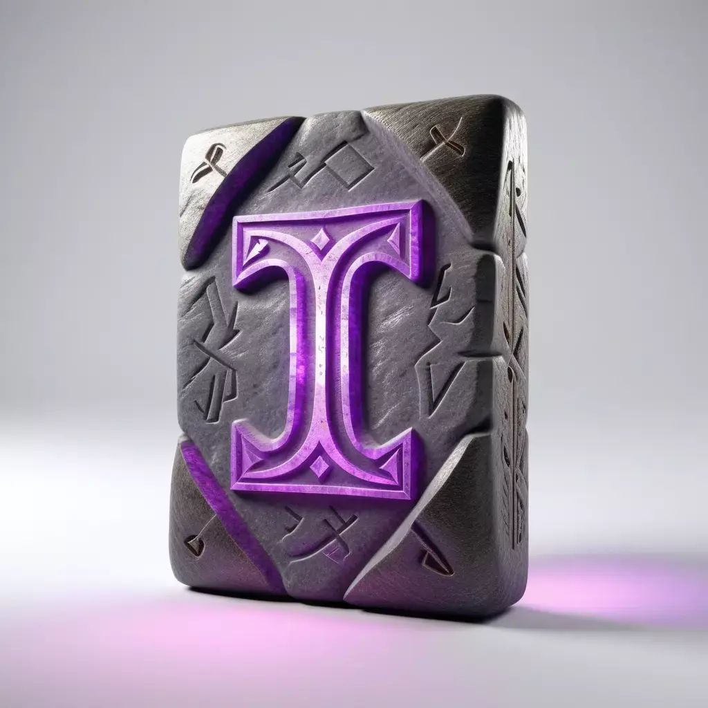 Fantasy Glowing Rune Stone 3D model