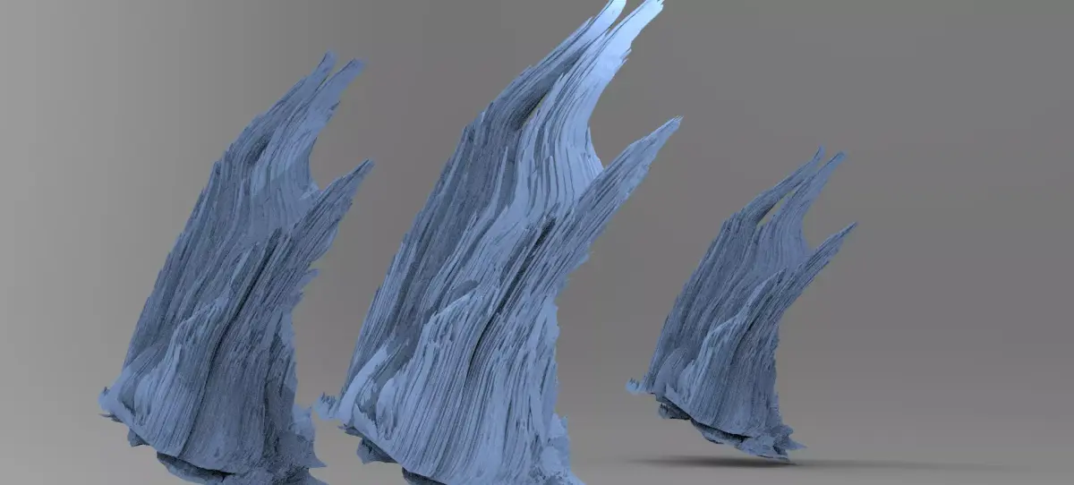 Clawed Spiked mountain piece model  3D model