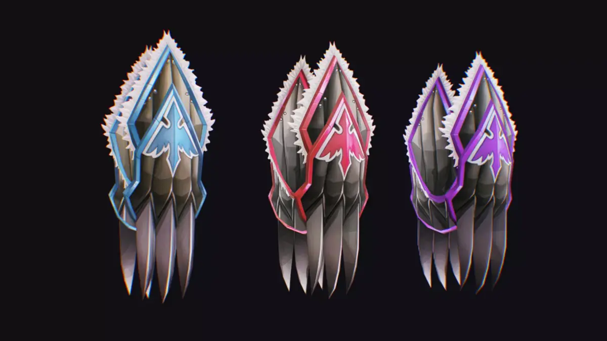 Claw Hand Glove Weapon Blade Cutting Edged Claws Wedge Low-poly 3D model