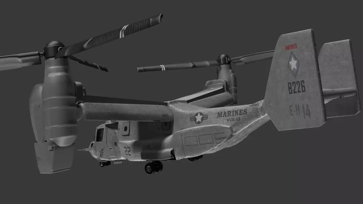 V22 OSPREY Helicopter 3D model