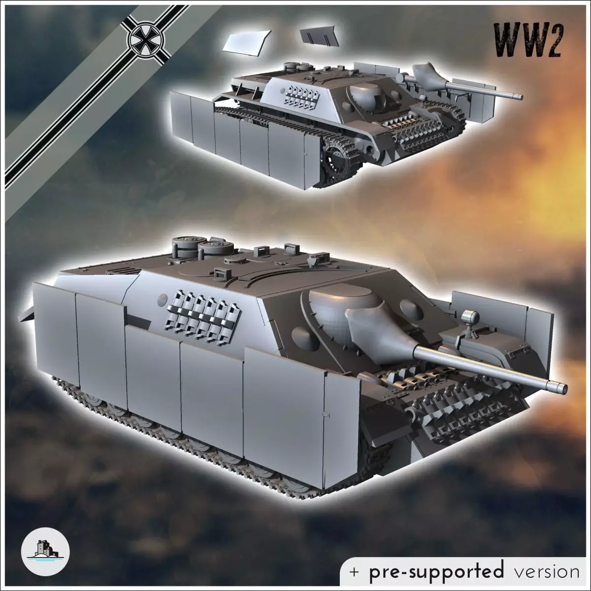 Jagdpanzer IV 70 V - miniatures tabletop scenery 3D print model