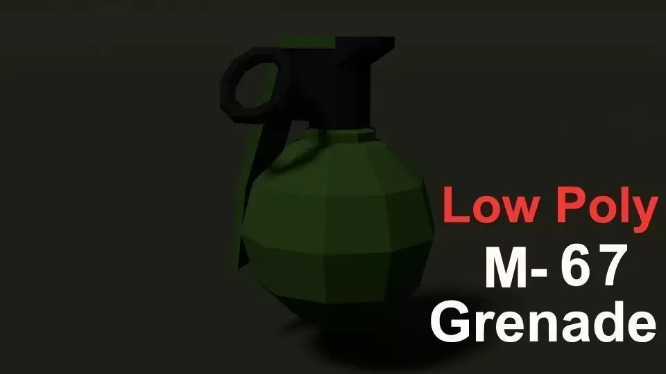 Low Poly M-67 Grenade Low-poly 3D model