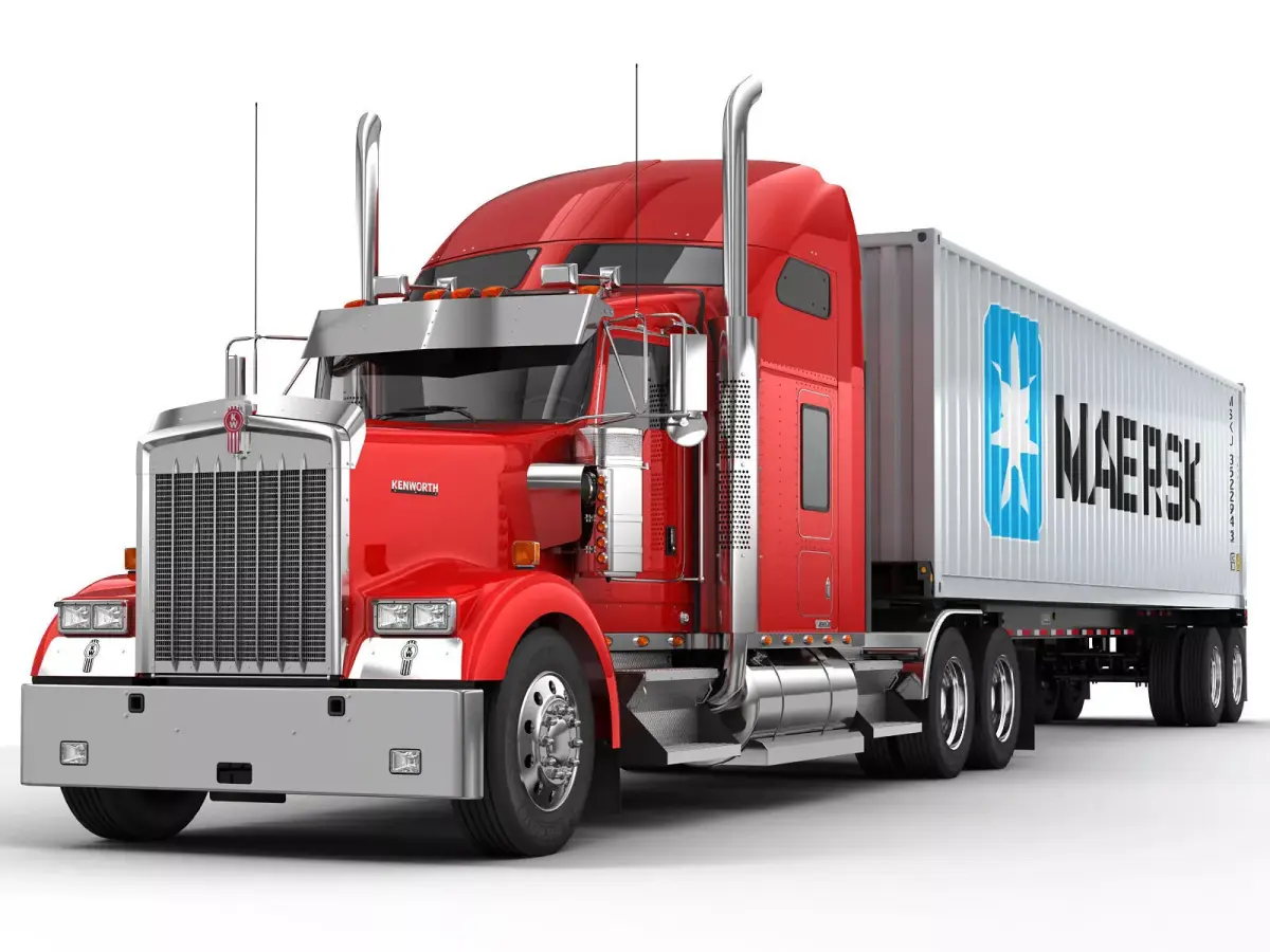 Kenworth W900 Container 3D model