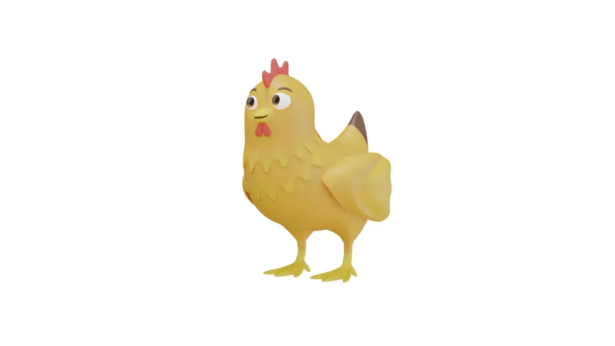 Stylized 3D Hen Model 3D model