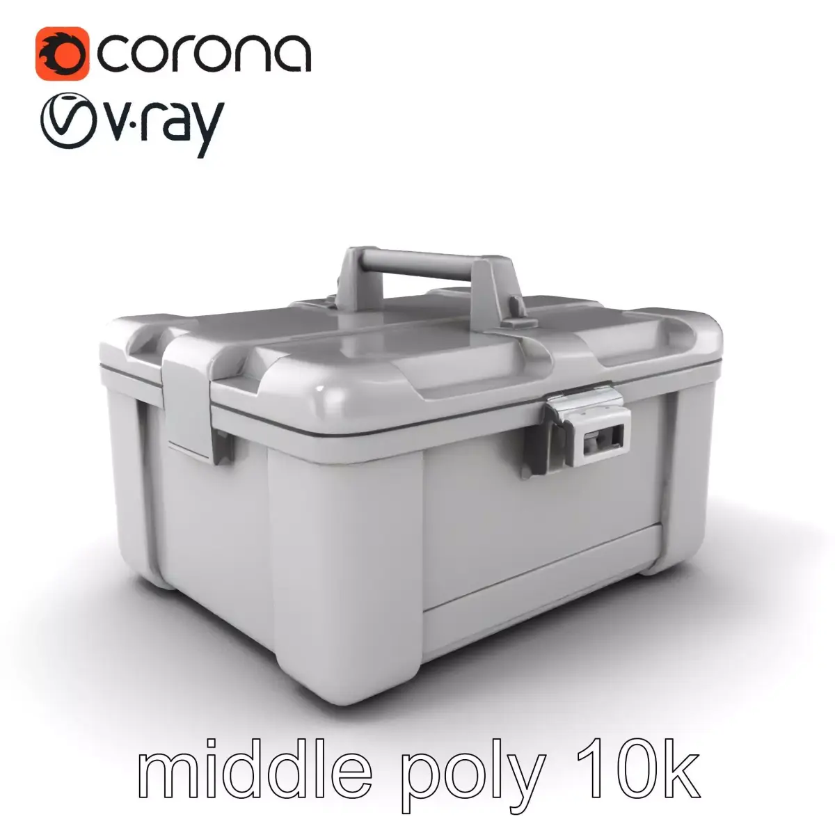Durable Toolbox Model Pack with Compartments Low-poly 3D model
