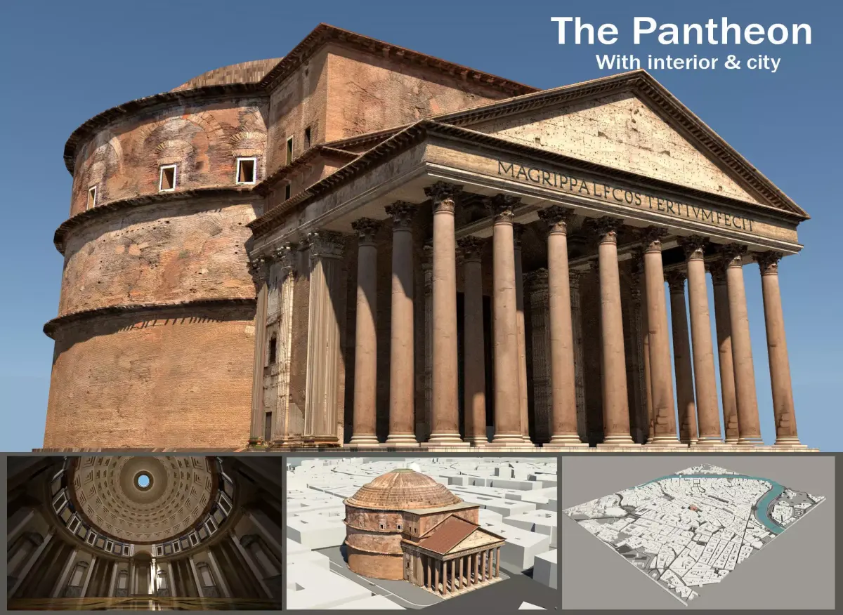 The Pantheon city of rome 3D model