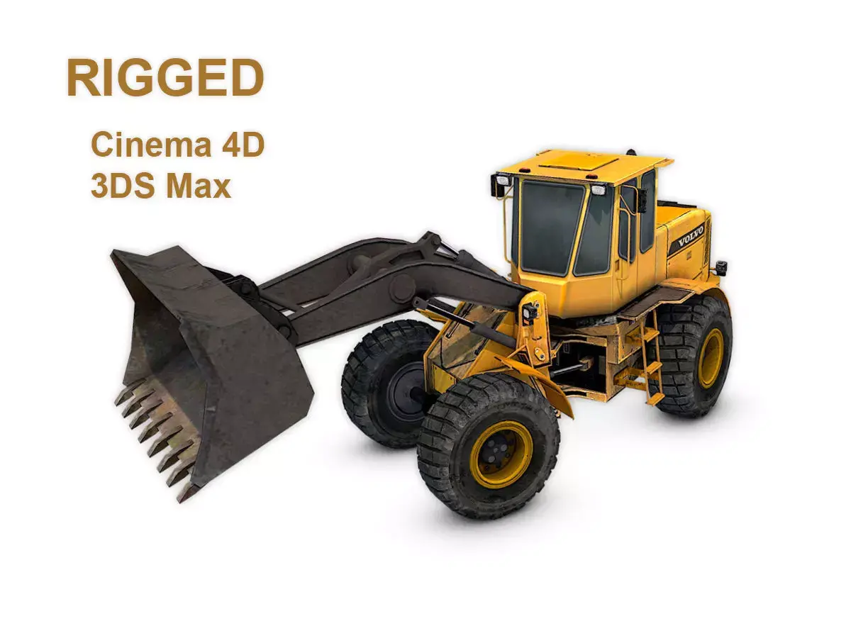 Wheel Loader Rigged Low-poly 3D model