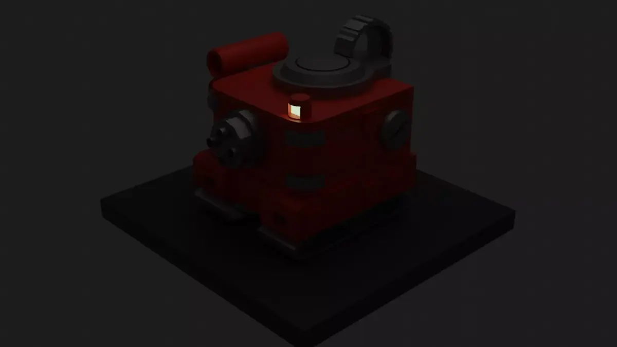 Lowpoly Tank model robot Low-poly 3D model