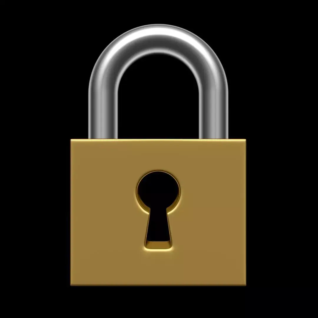 Padlock 3D model 2