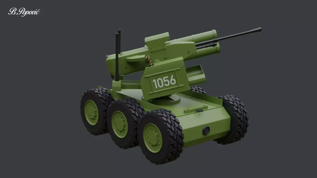 Armed Military Robot 3D model