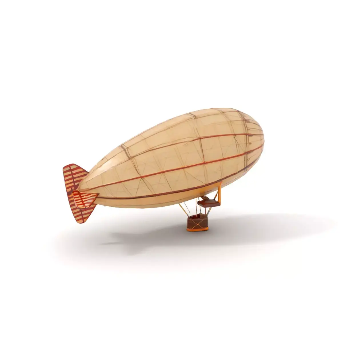 Vintage Zeppelin Airship model pack Low-poly 3D model