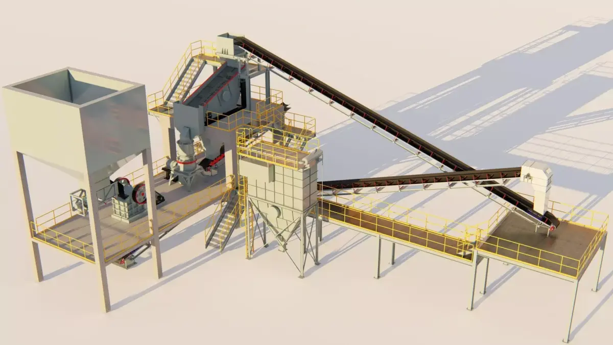 gold mining crushing section 3D Model 3D model
