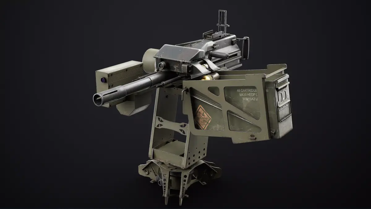 Burya Grenade Launcher Turret for Mk 19 Low-poly 3D model