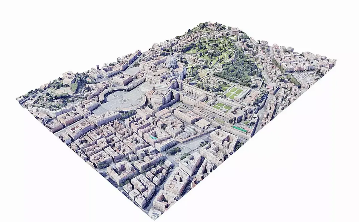 Vatican City-state Low-poly 3D model