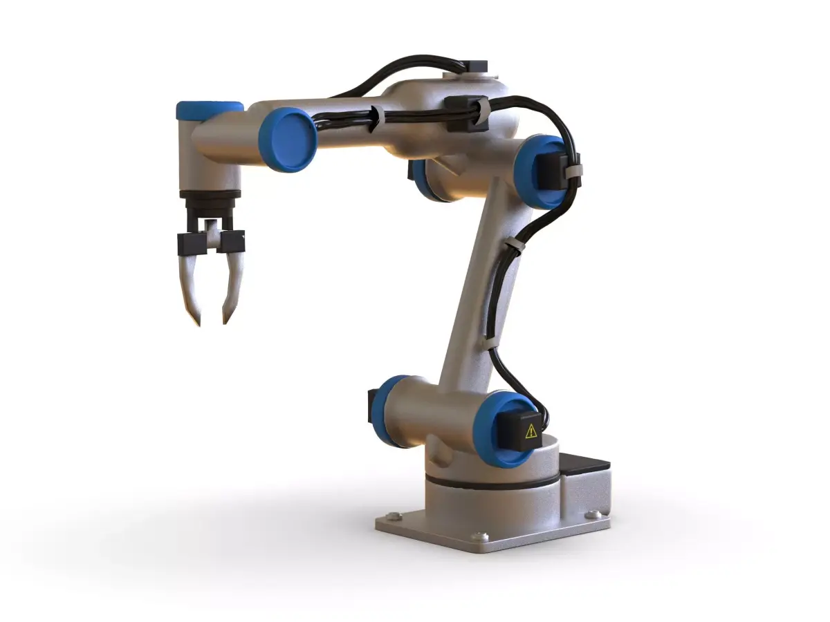 Industrial Robotic Arm Low-poly 3D model from CGTrader