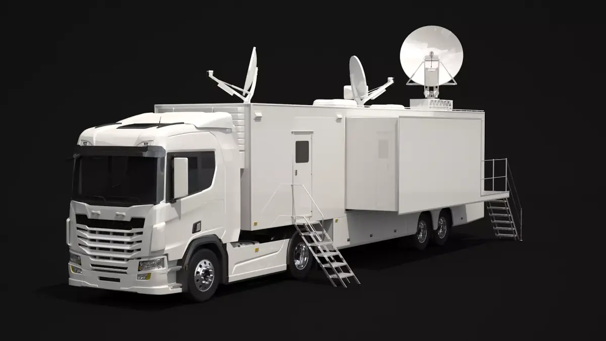 Generic TV Truck Trailer 3D model