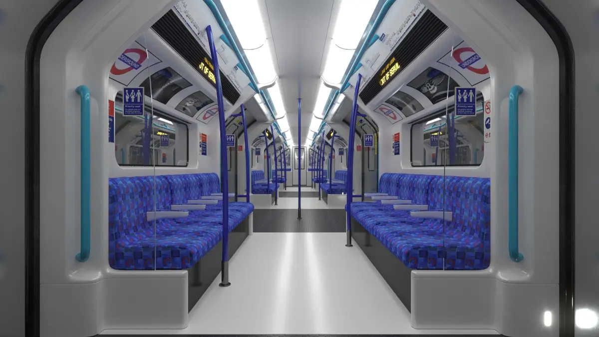 London Underground Train Metro Rigged 3D model