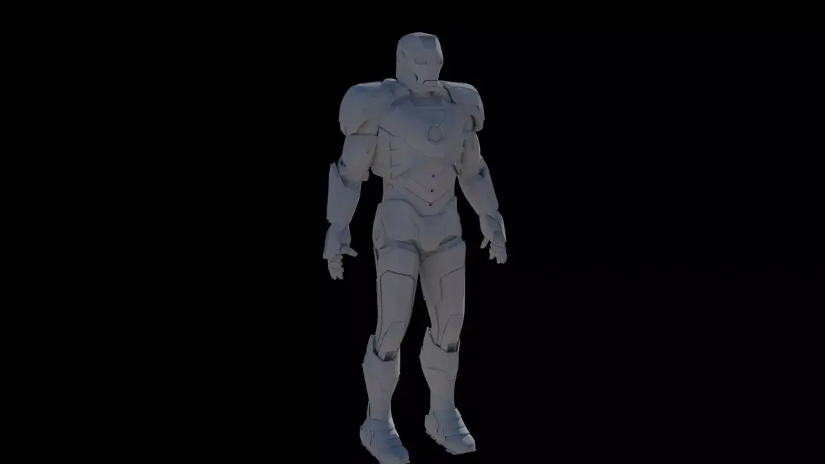 Iron man armor Low-poly 3D model