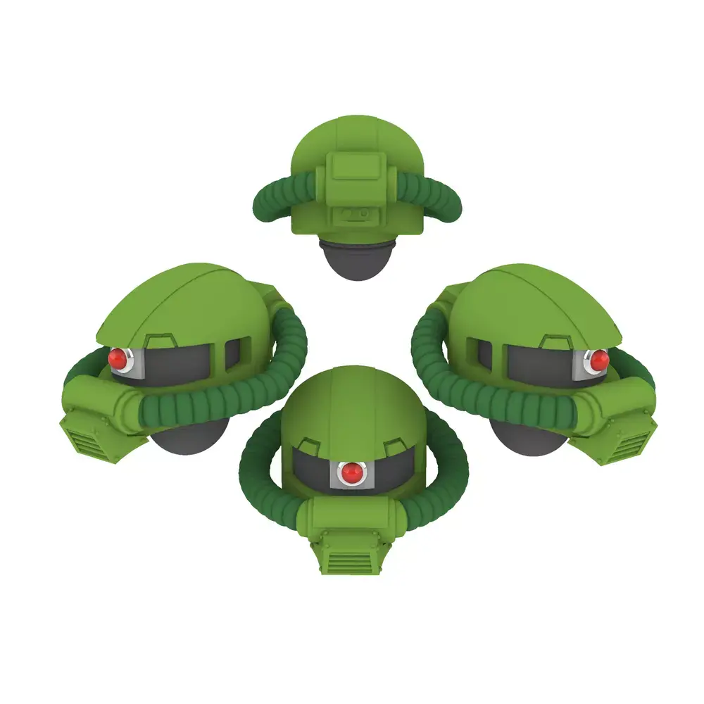 Clan Gunpla V10 Zaku II Helmets 3D print model