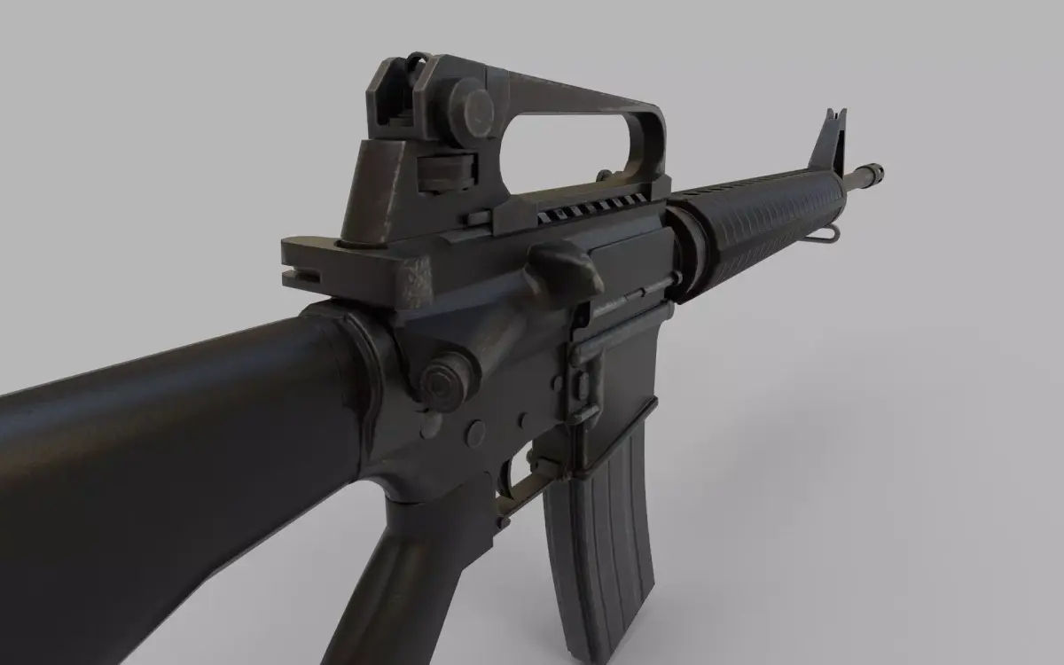 M16A4 Assault Rifle Low-poly 3D model Low-poly 3D model