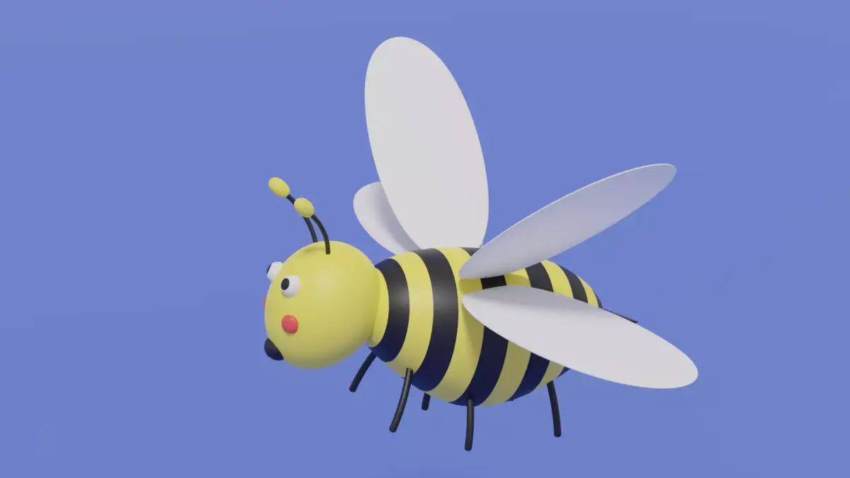 Cute Cartoon Bee 3D model purchase
