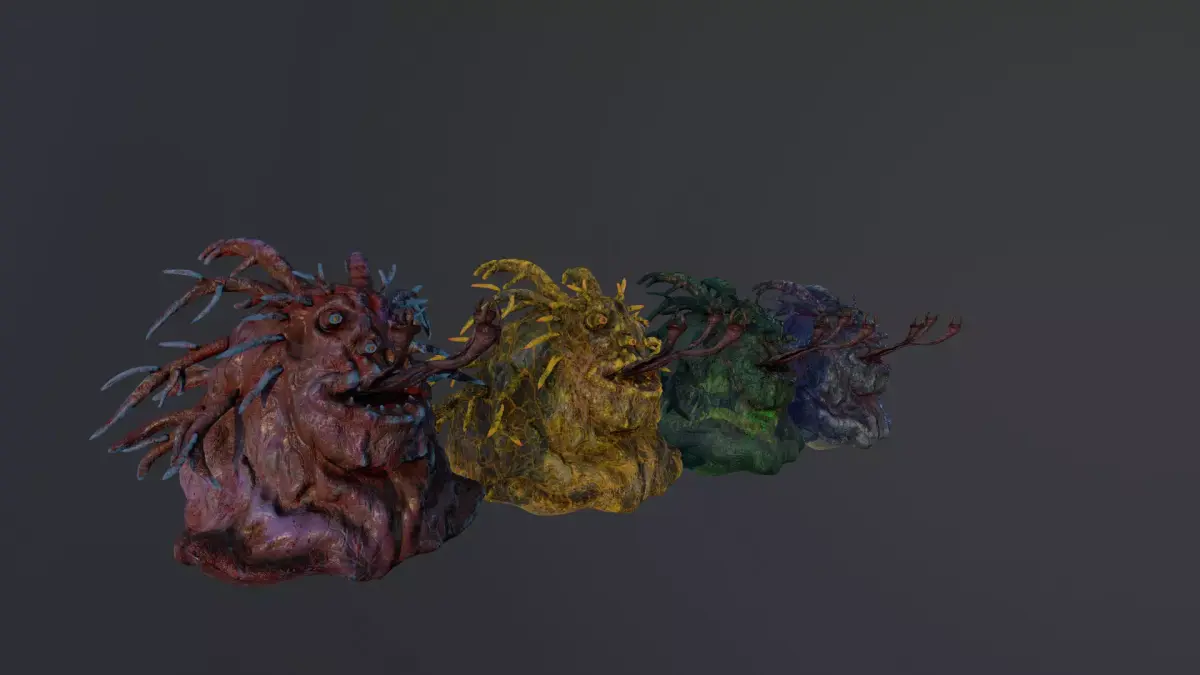 Monster Slug Low-poly 3D model