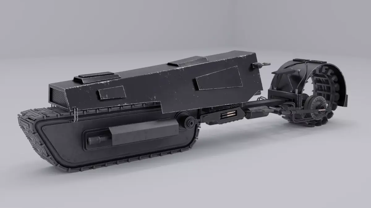 Patroller Sci Fi Bike - Speeder Low-poly 3D model