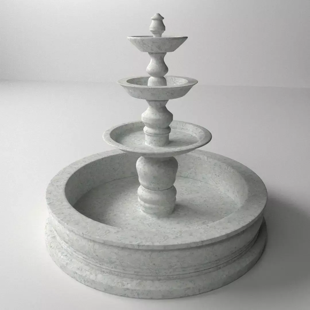Fountain with three tiers 3D model