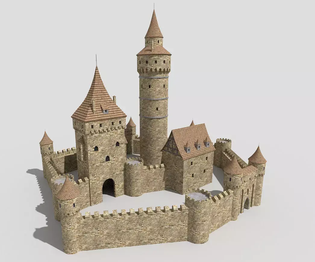 medieval castle 2 Low-poly 3D model