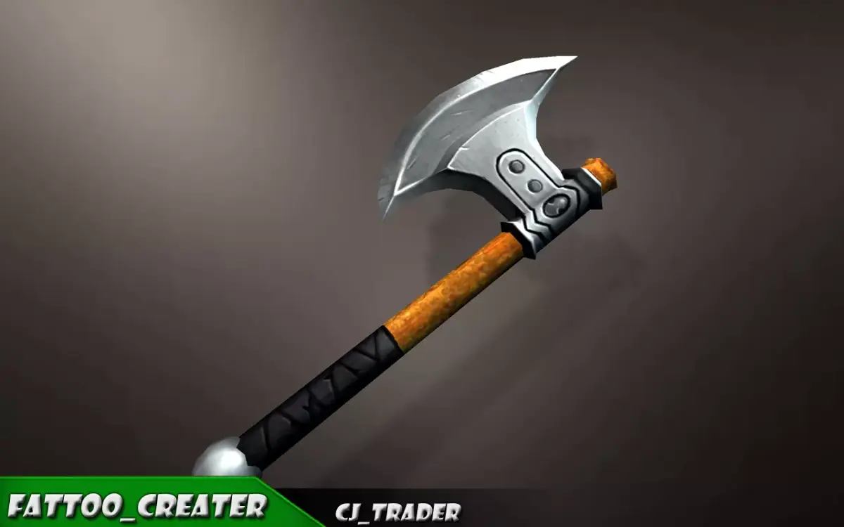 Mini Fantasy Axe Lowpoly 3D Model Low-poly 3D model