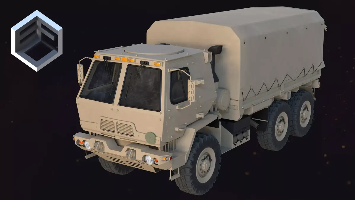 MTV M1083 Oshkosh  Low-poly 3D model