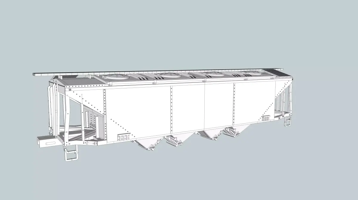 Rotary Dump Phosphate Hoppers HO 3D print model