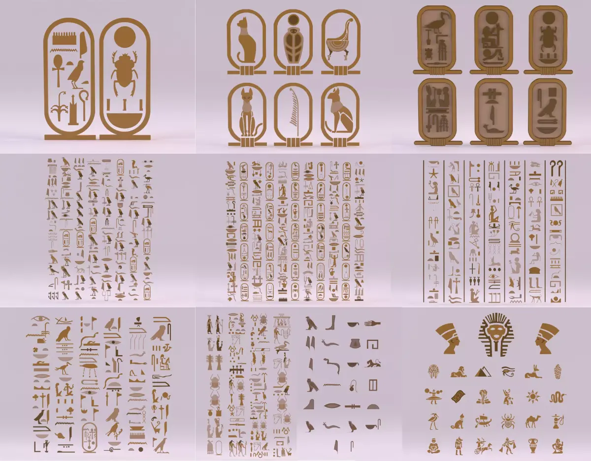 10 Models - Egyptian Symbols - Collection 01 