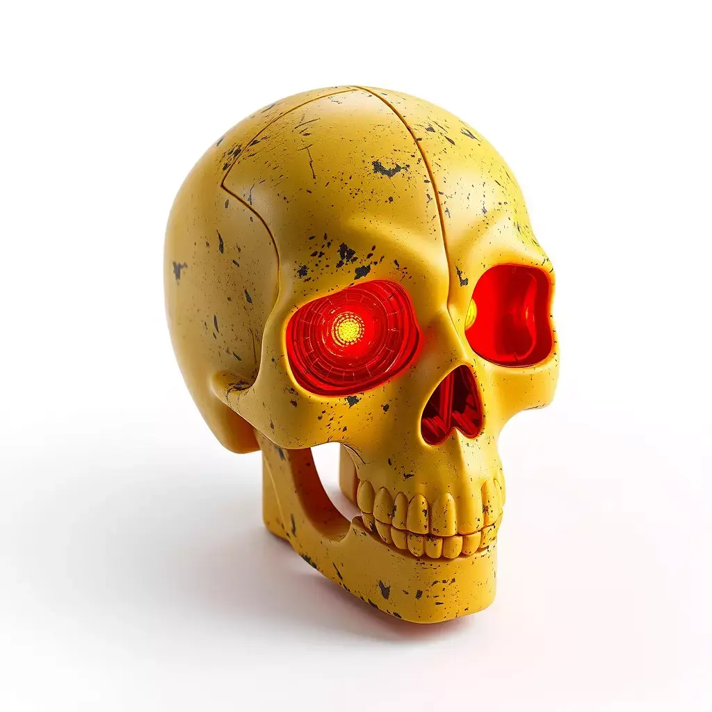 SciFi Robotic Skull 3D Model Low-poly 3D model