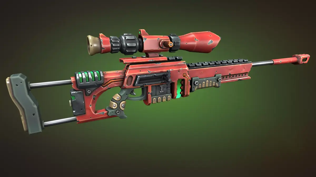 Bolter sniper rifle Low-poly 3D model