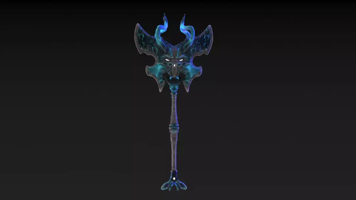 Viking Axe Skull Low-poly 3D model