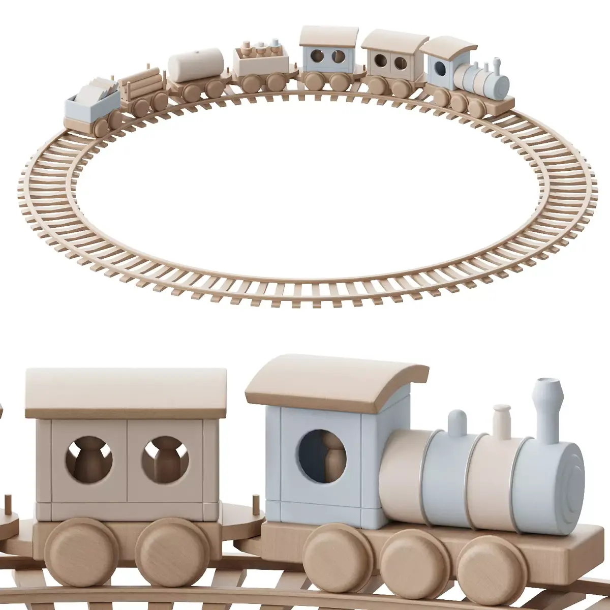 Animated train LOCO motive 3D model