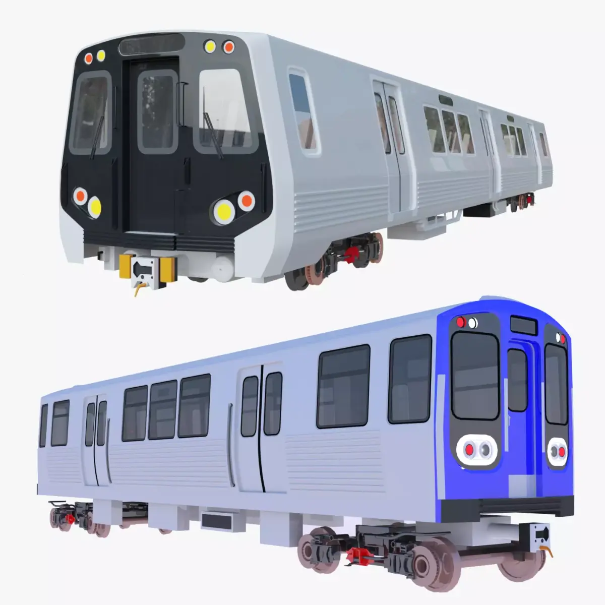 Chicago and Washington metro trains 3D Model Pack