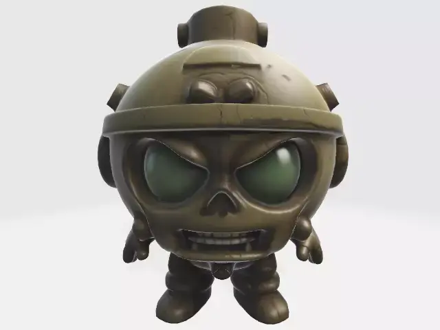 Suicide Bomb Robot Low-poly 3D model