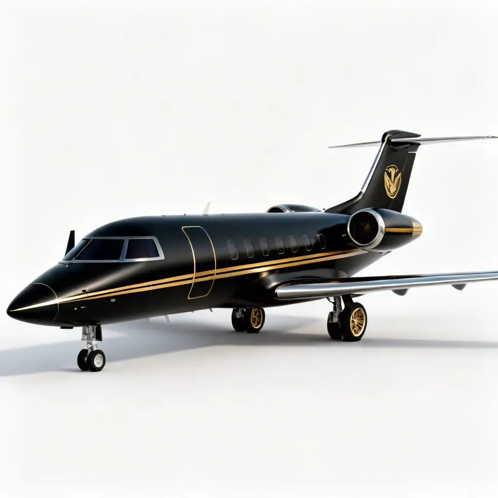 Golden Horizon Sovereign Executive Jet Low-poly 3D model