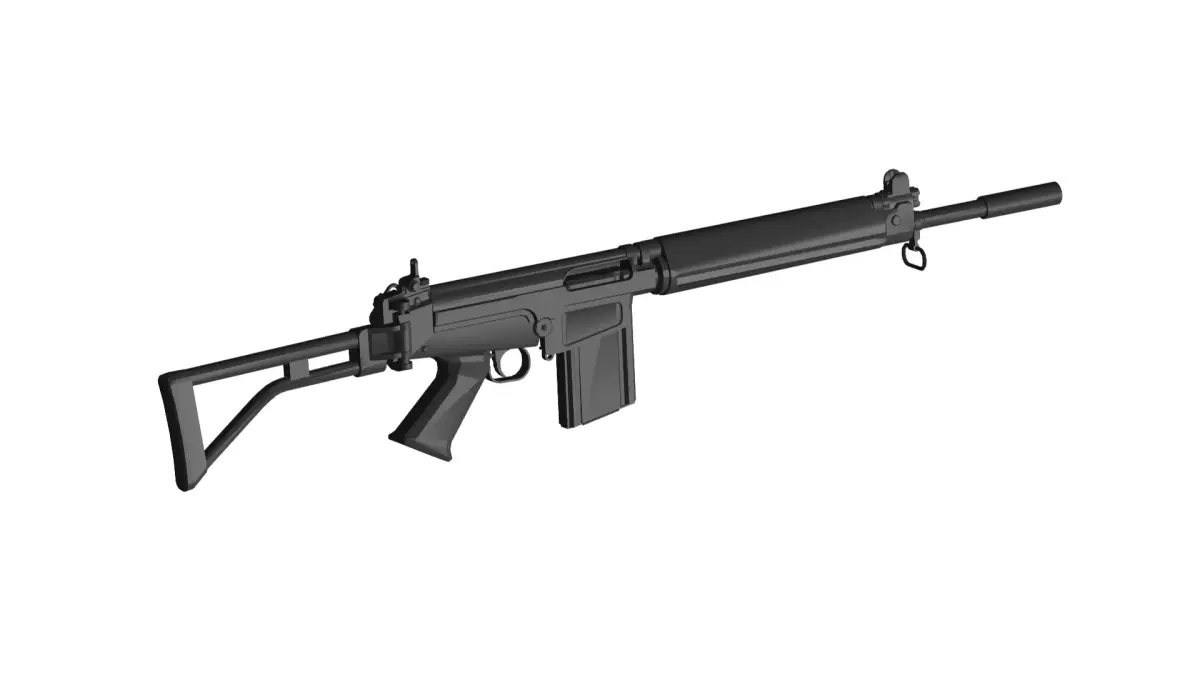 FN FAL Automatic Rifle 3D model