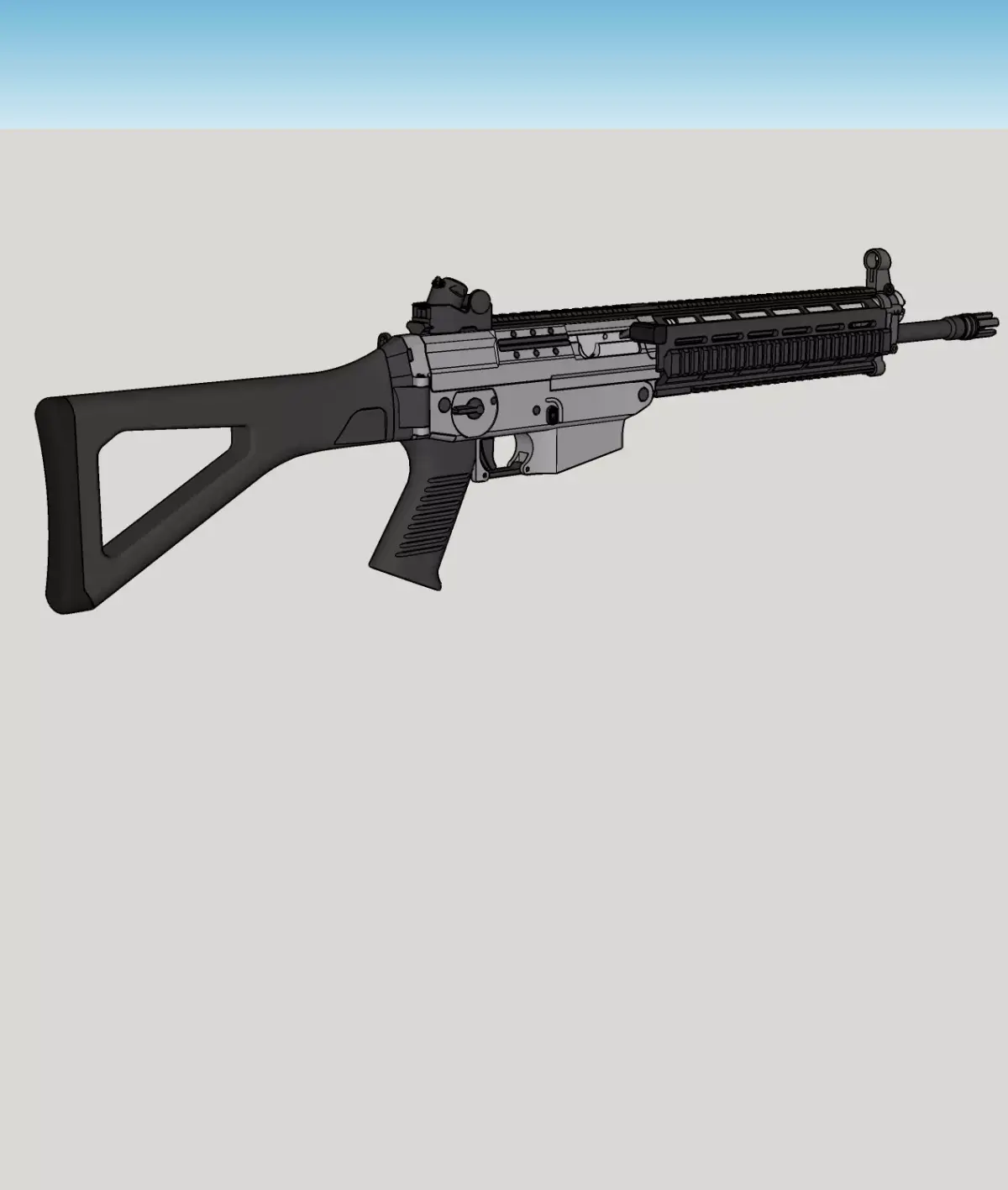 Sig 556 Classic Swat 3D model