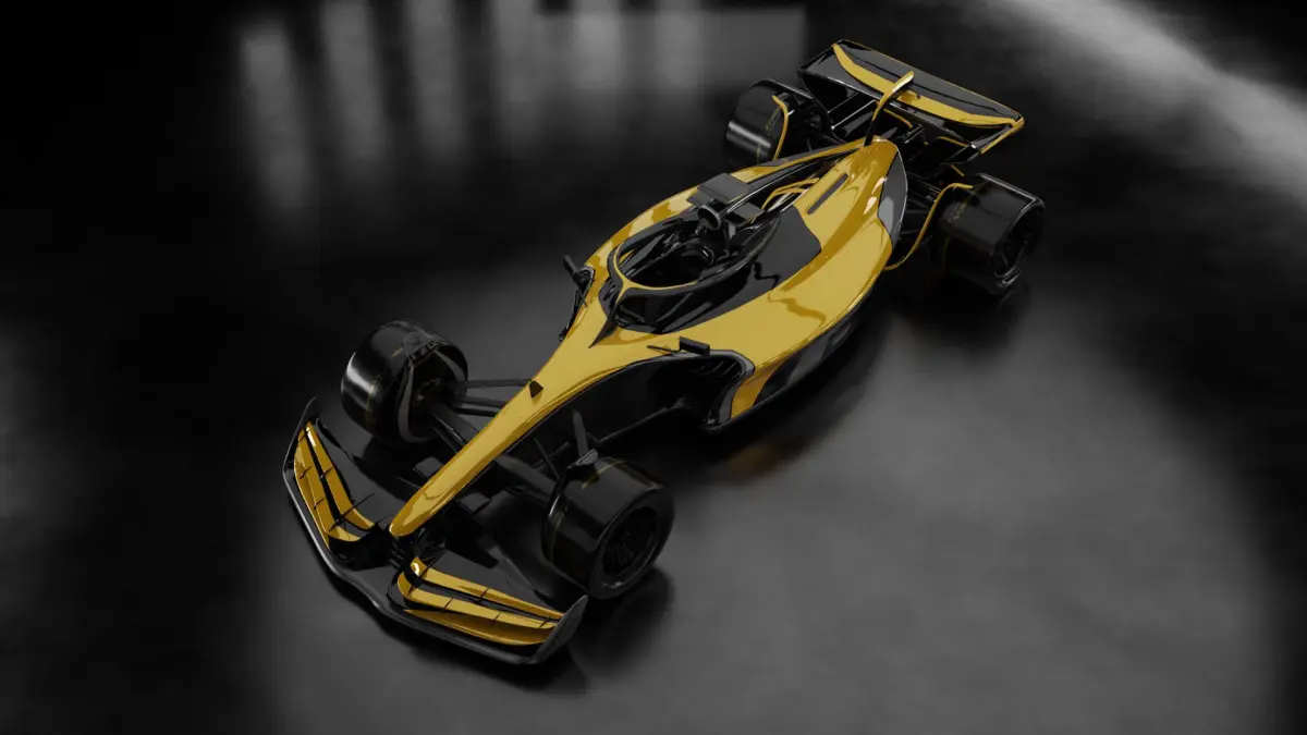 Mid Poly and Low Poly Generic Racing Car F1 03 3D model