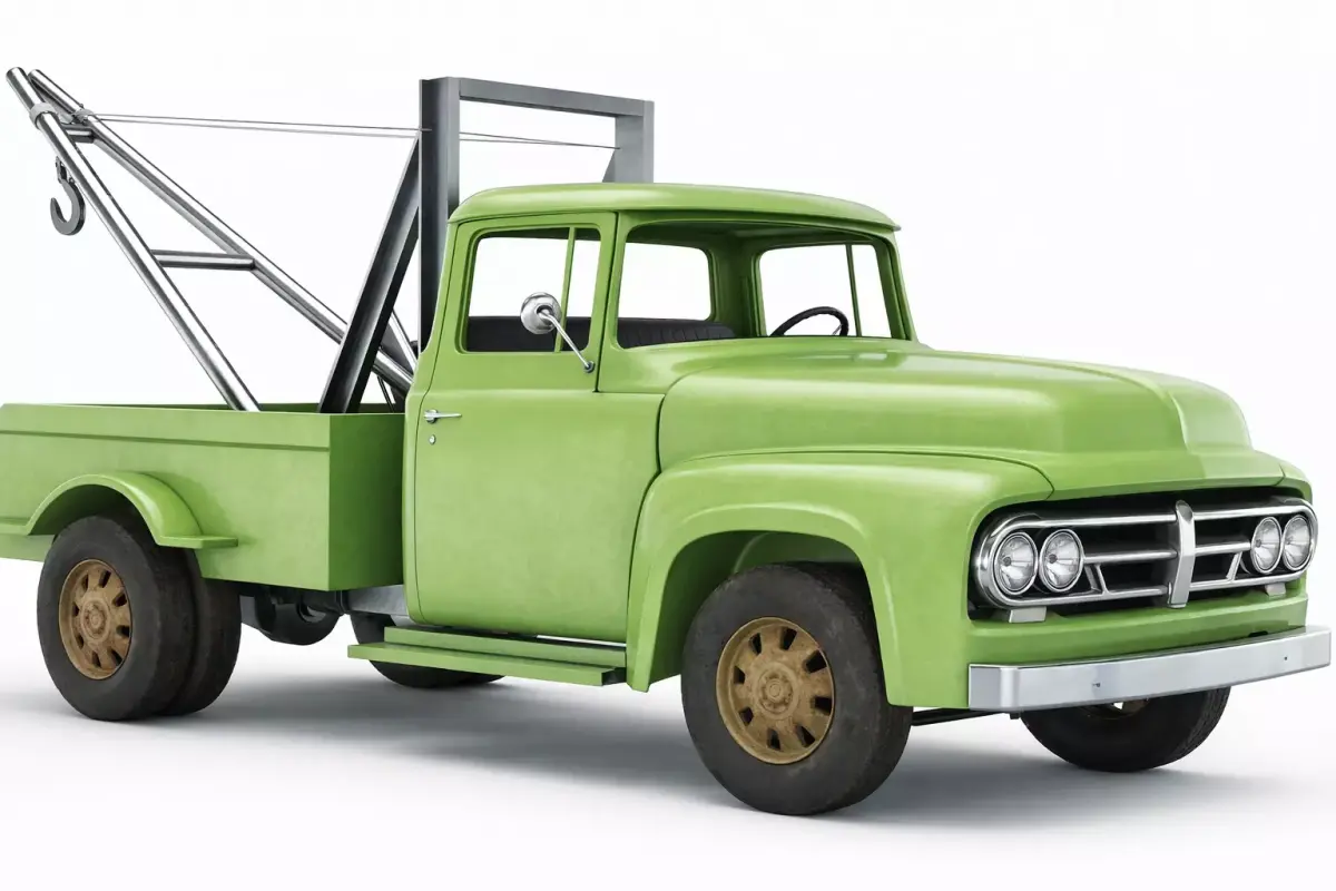 Early Vintage Tow Pickup Truck Antique Historical Vehicle 02 3D model